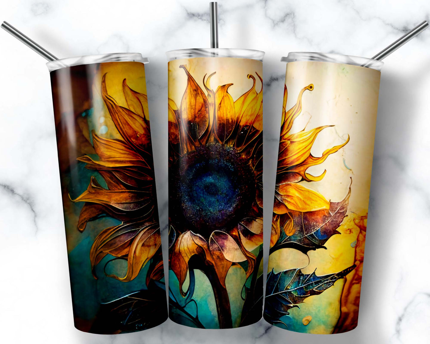 Alchol Ink Sunflower